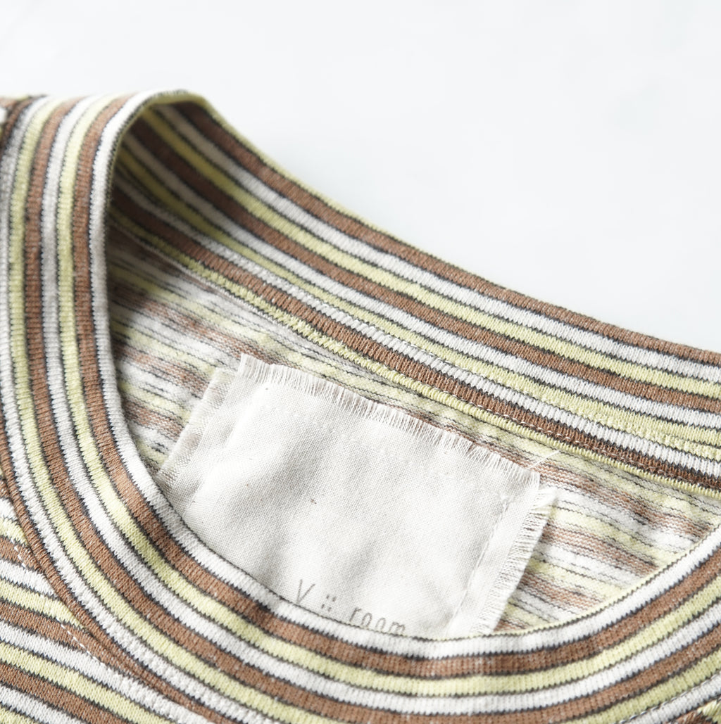 V::room / Recycled Cotton Multi Boarder カットソー