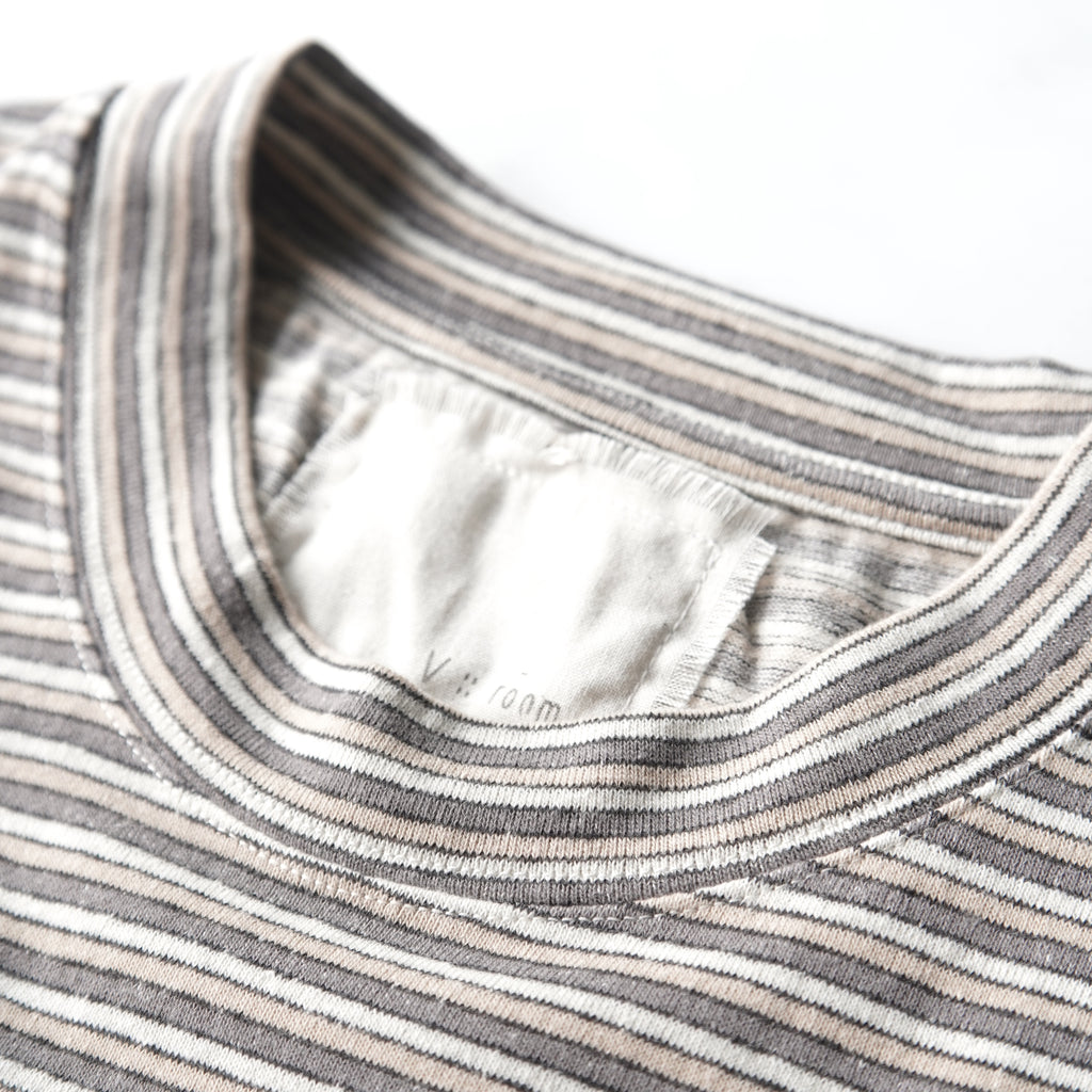 V::room / Recycled Cotton Multi Boarder カットソー