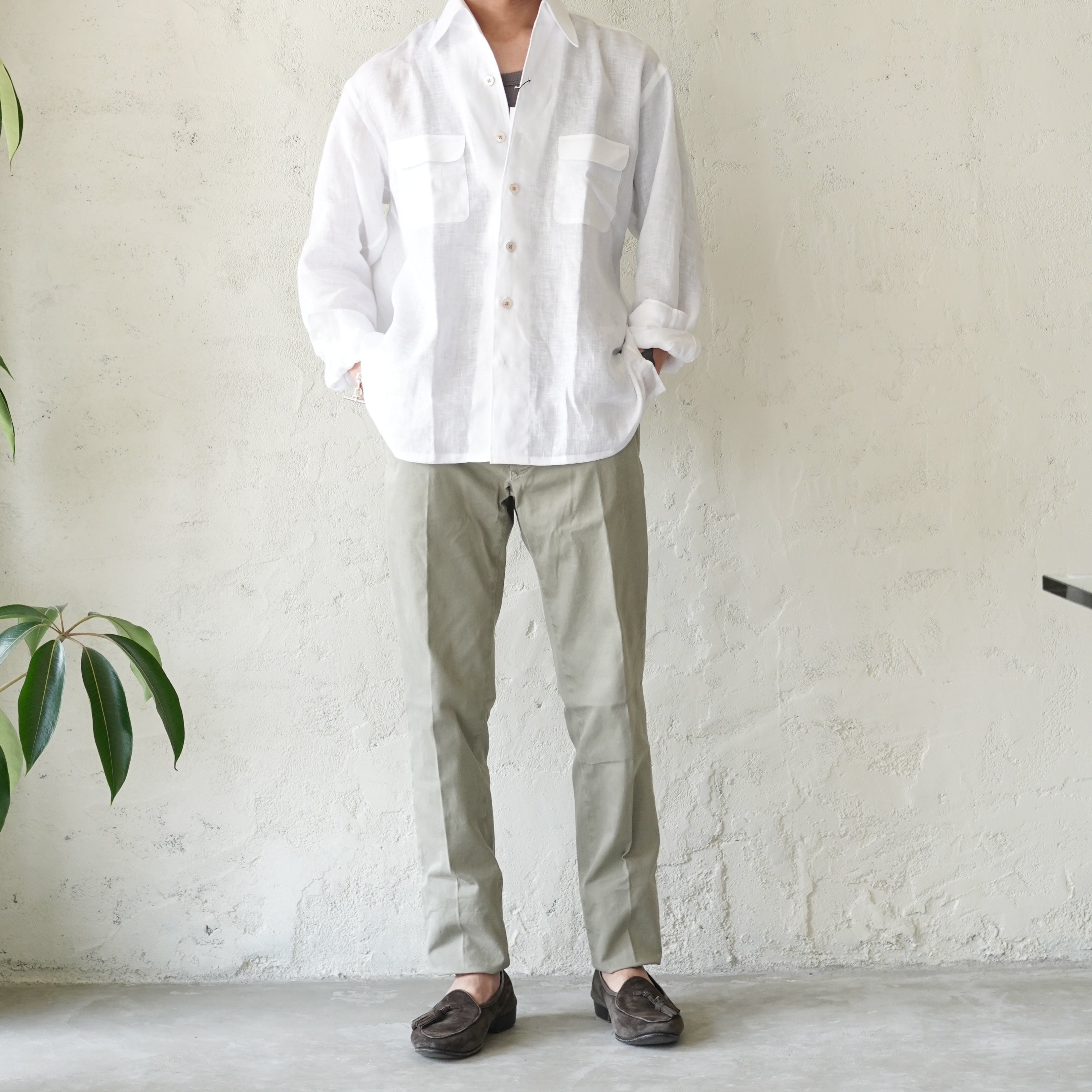 INCOTEX / 4 Season Stretch Gabardine Tapered Pants 100型 コットンパンツ