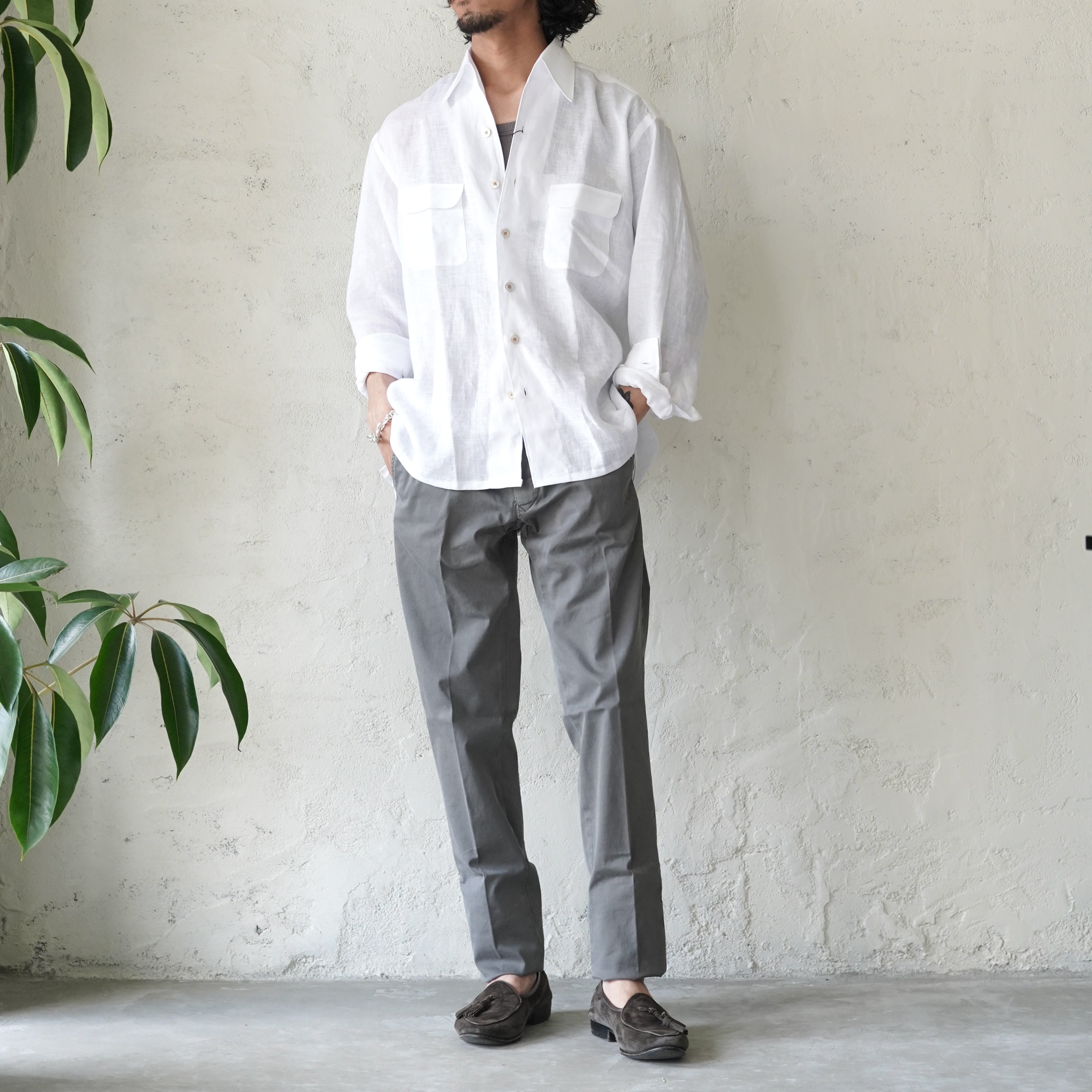 INCOTEX / 4 Season Stretch Gabardine Tapered Pants 100型 コットンパンツ