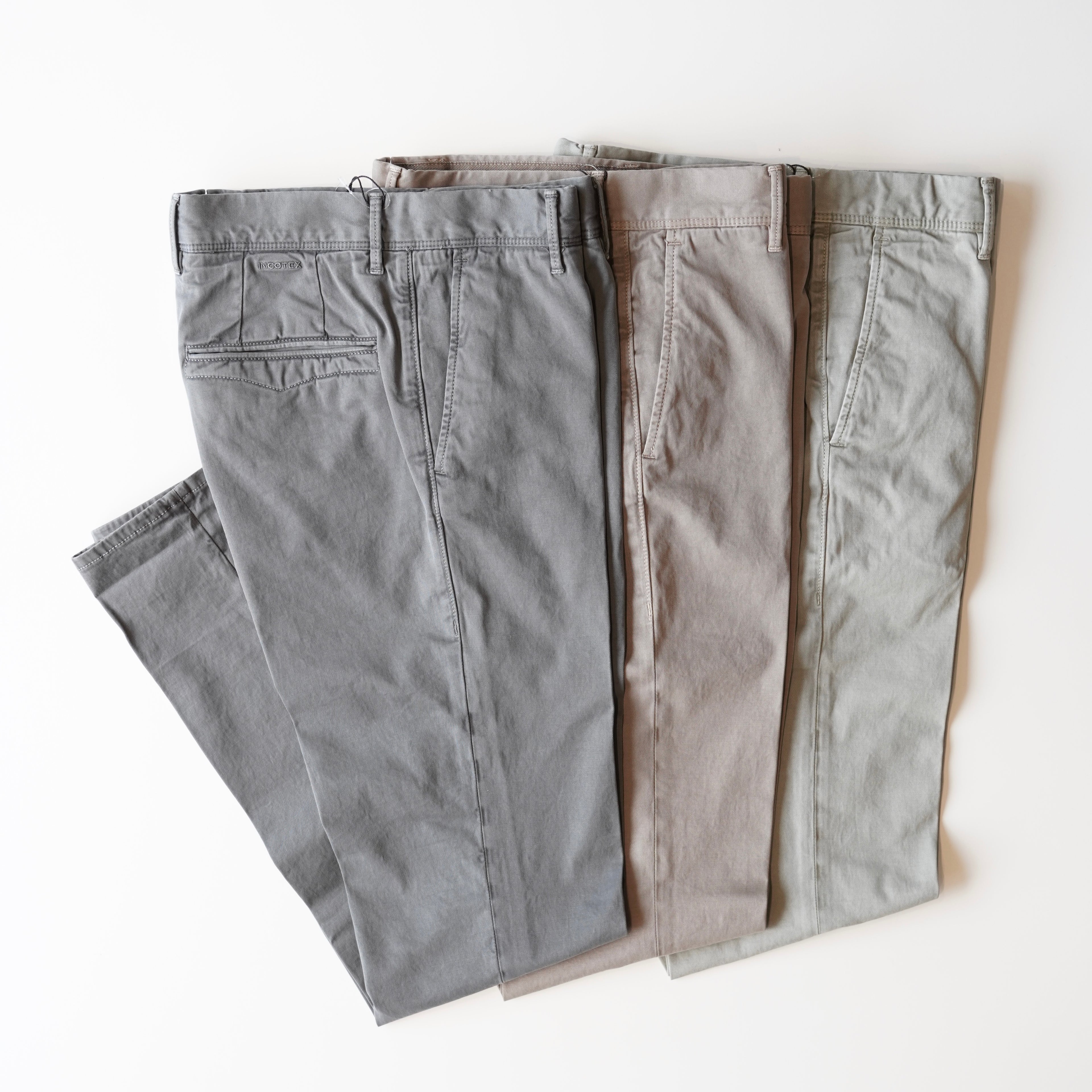 INCOTEX / 4 Season Stretch Gabardine Tapered Pants 100型 コットンパンツ
